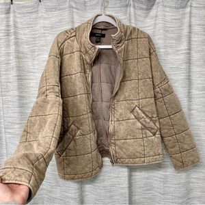 Forever 21 Dolman Quilted Bomber Jacket - Size Small